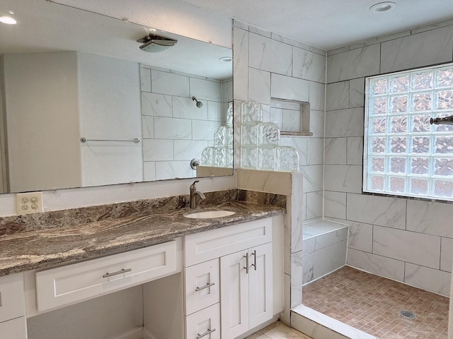 5110 Prairie Creek Dr, Houston, TX 77084 - full bath with walk in shower, vanity, and recessed lighting