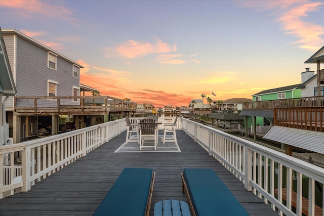 view of deck at dusk