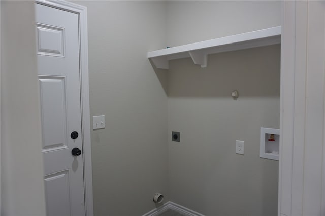 washroom with washer hookup, hookup for a gas dryer, and hookup for an electric dryer