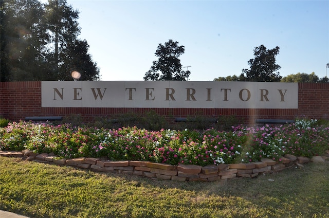 view of community sign