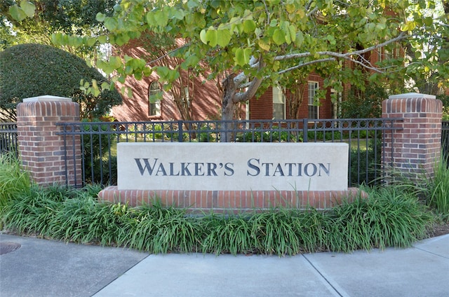 view of community sign