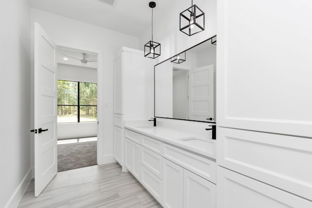 bathroom featuring vanity