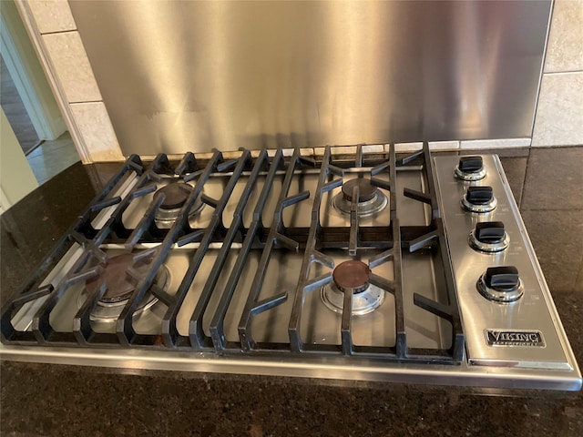 room details featuring stainless steel gas stovetop