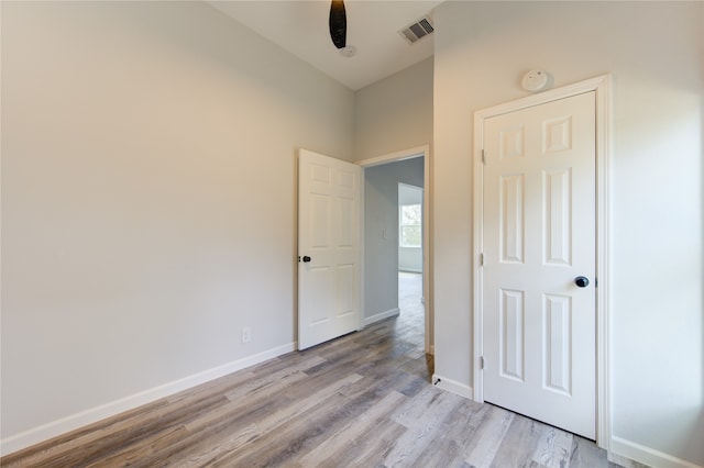 empty room featuring light hardwood / wood-style floors