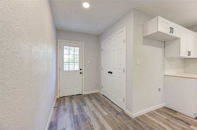 entryway featuring light hardwood / wood-style floors