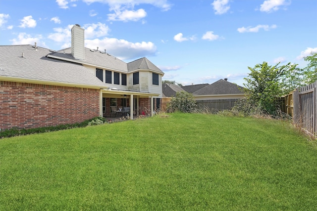 view of yard with a patio area