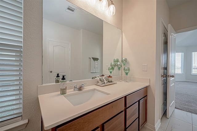 bathroom with vanity