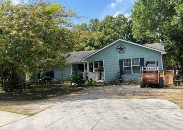 view of single story home