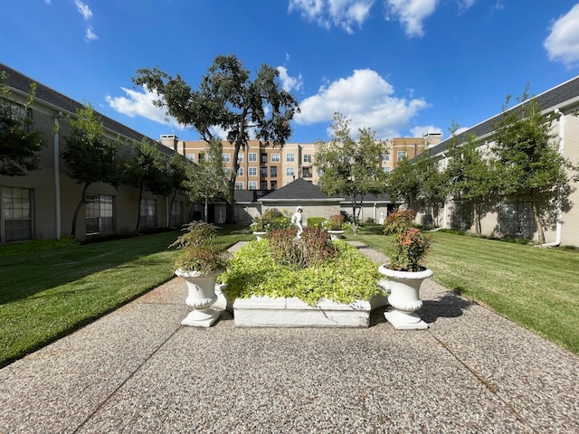 exterior space featuring a lawn