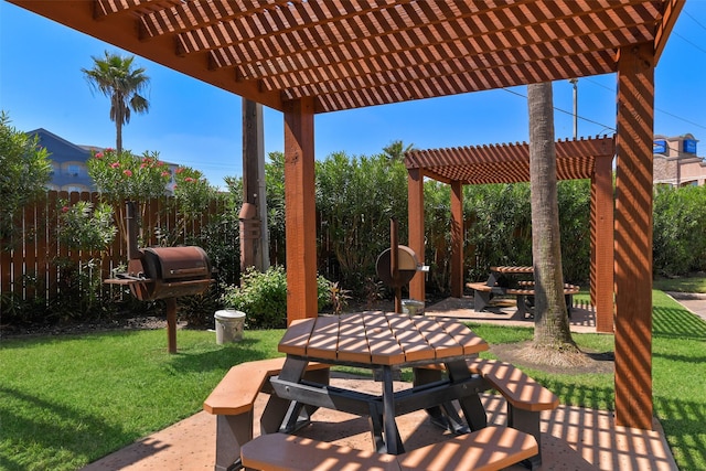6102 Seawall Blvd Unit 294, Galveston, TX 77551 - view of patio with a pergola