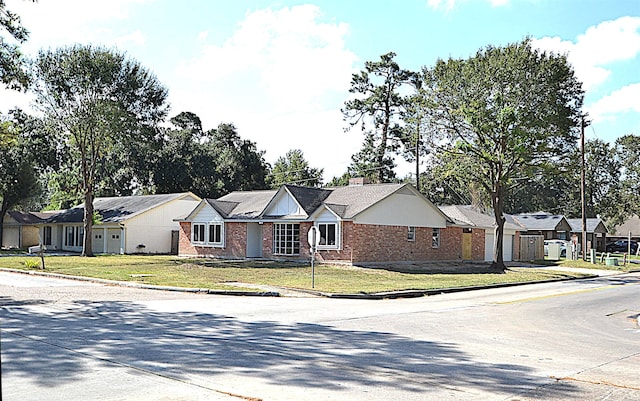 view of single story home