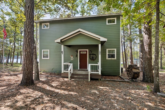 view of property with covered porch