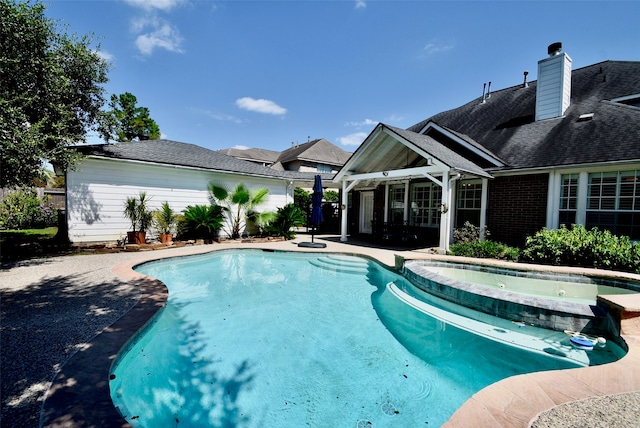 view of pool with a patio area