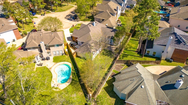 18106 Briden Oak Ct, Spring, TX 77379 - aerial perspective of suburban area with a pool