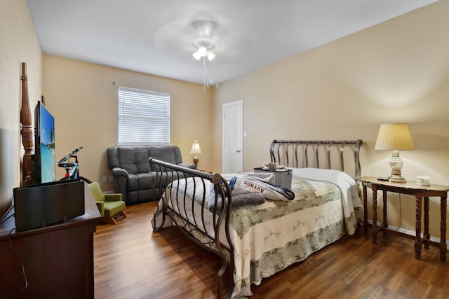 18106 Briden Oak Ct, Spring, TX 77379 - bedroom with wood finished floors and a ceiling fan