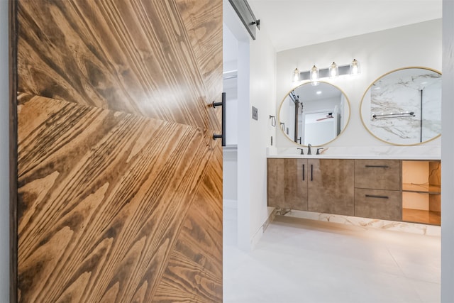 bathroom with vanity