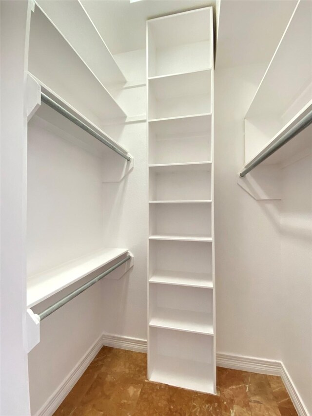 view of walk in closet