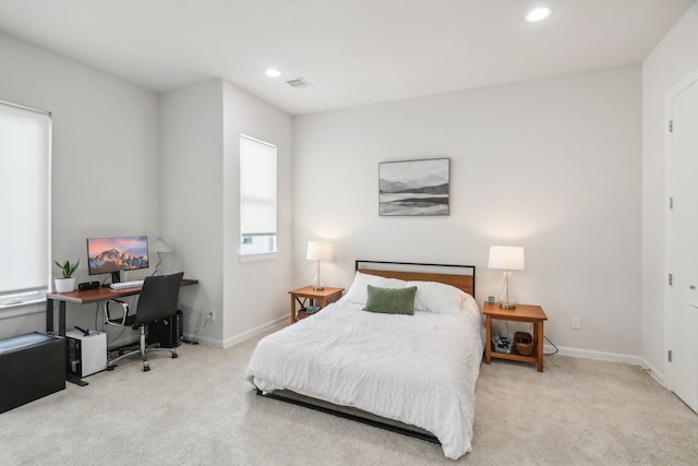 view of carpeted bedroom