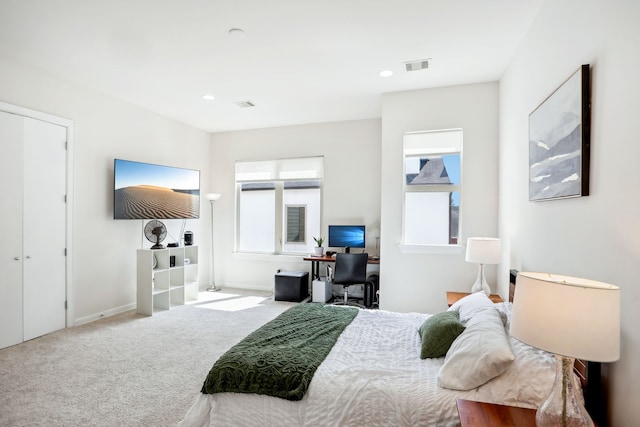 view of carpeted bedroom