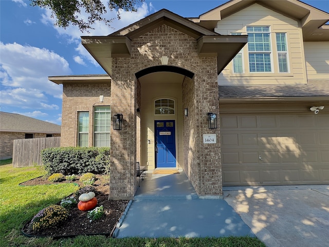 view of front of home featuring a garage