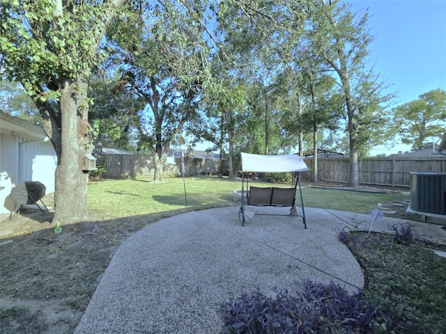 view of patio with central AC unit