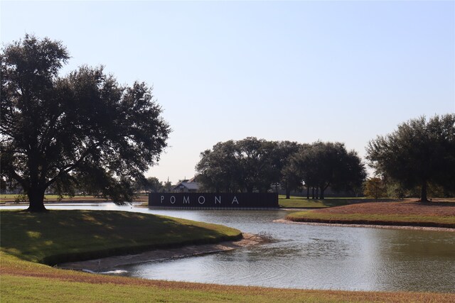 exterior space with a water view