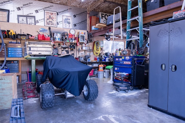 interior space featuring concrete flooring