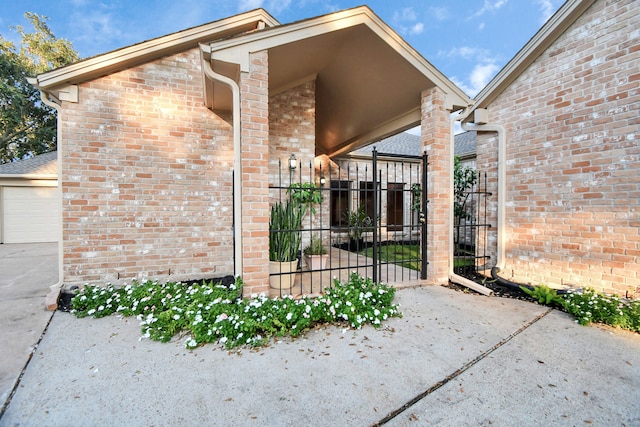 view of property exterior featuring a garage