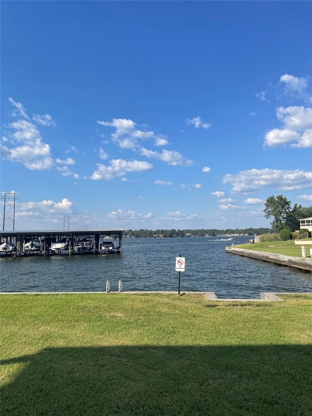 exterior space with a boat dock