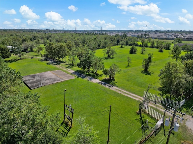 aerial view featuring a rural view