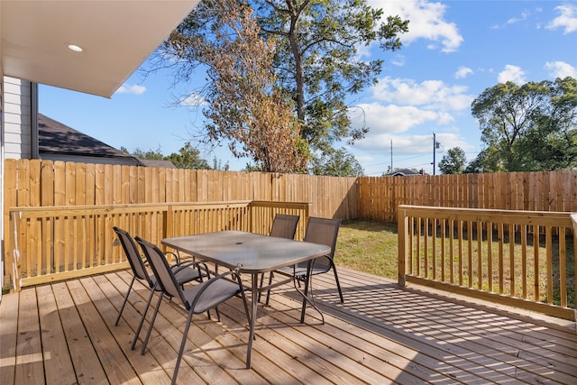 view of wooden terrace