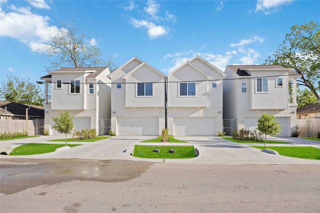 view of property featuring a garage