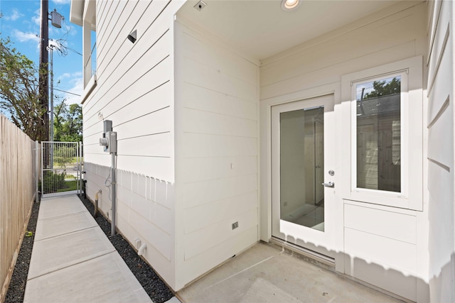 view of doorway to property