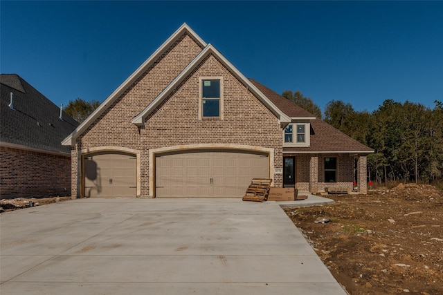 front facade featuring a garage