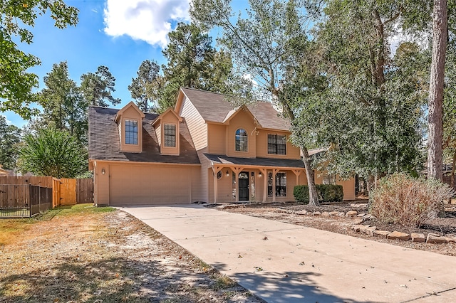 view of front of house featuring a garage