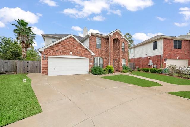 front facade featuring a front lawn