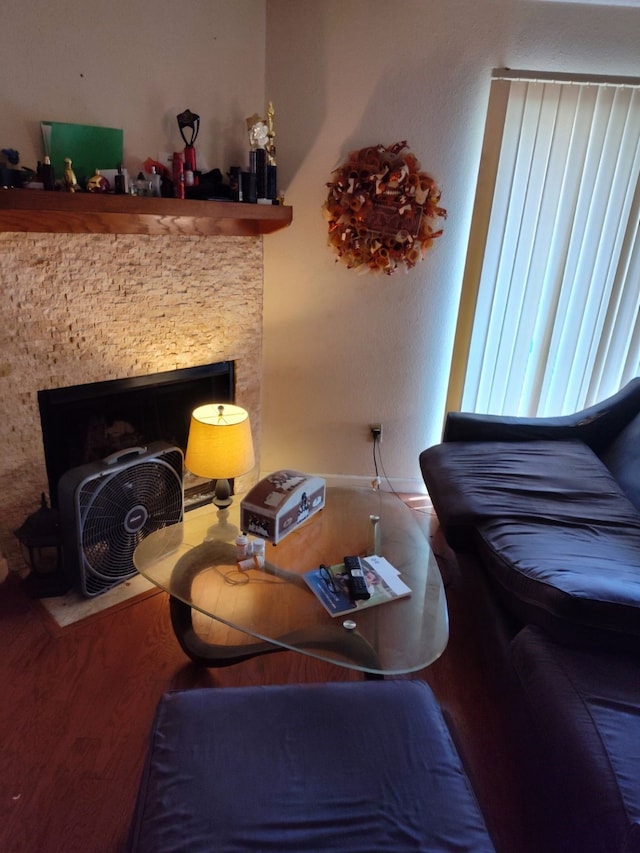 interior space featuring hardwood / wood-style flooring