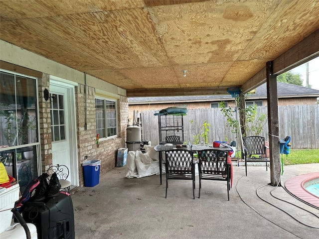 12419 Longbrook Dr, Houston, TX 77099 - view of patio / terrace with fence and outdoor dining space