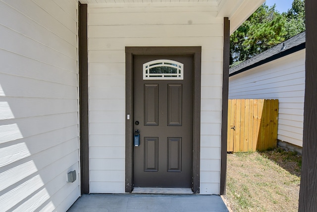 view of entrance to property