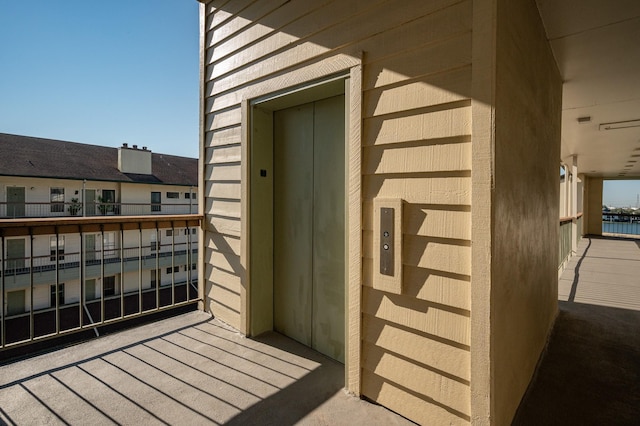 balcony with elevator