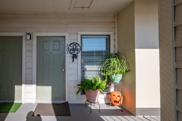 view of doorway to property