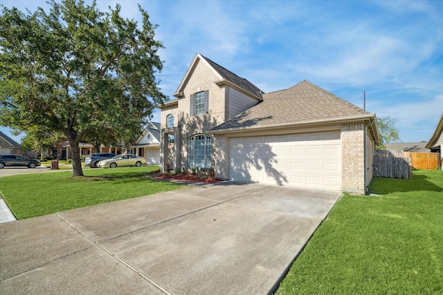 view of home's exterior featuring a garage and a yard