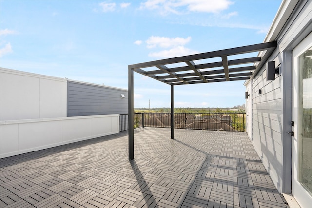 view of patio featuring a carport