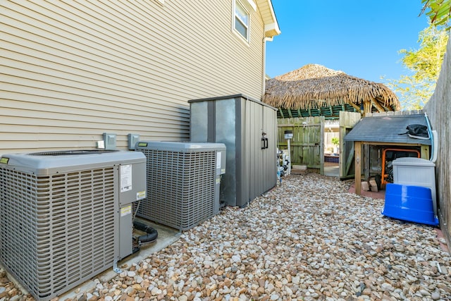 view of home's exterior with central air condition unit