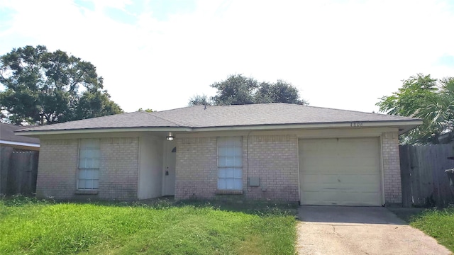 single story home with a garage