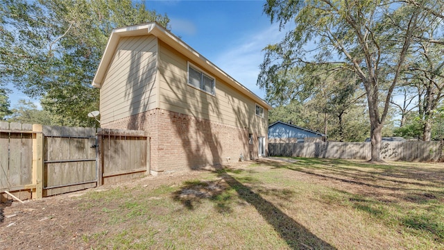 view of property exterior featuring a yard