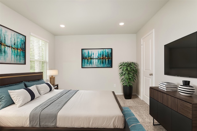 view of carpeted bedroom