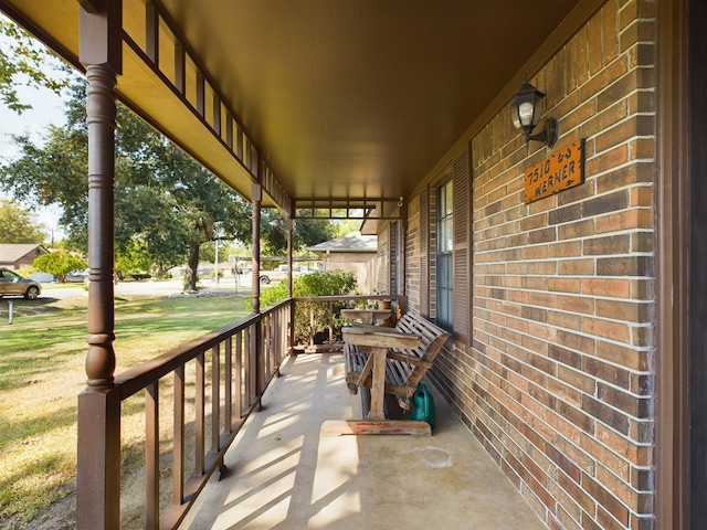 view of patio / terrace with a porch