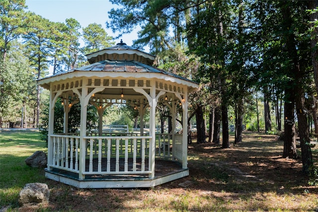 view of community featuring a gazebo