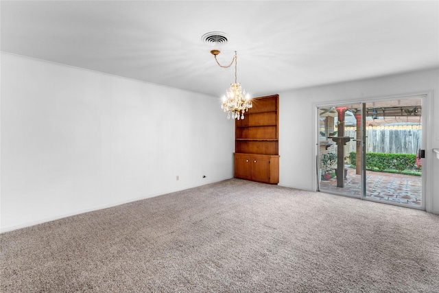4415 Fallbrook Dr, Houston, TX 77018 - carpeted spare room with a chandelier and baseboards